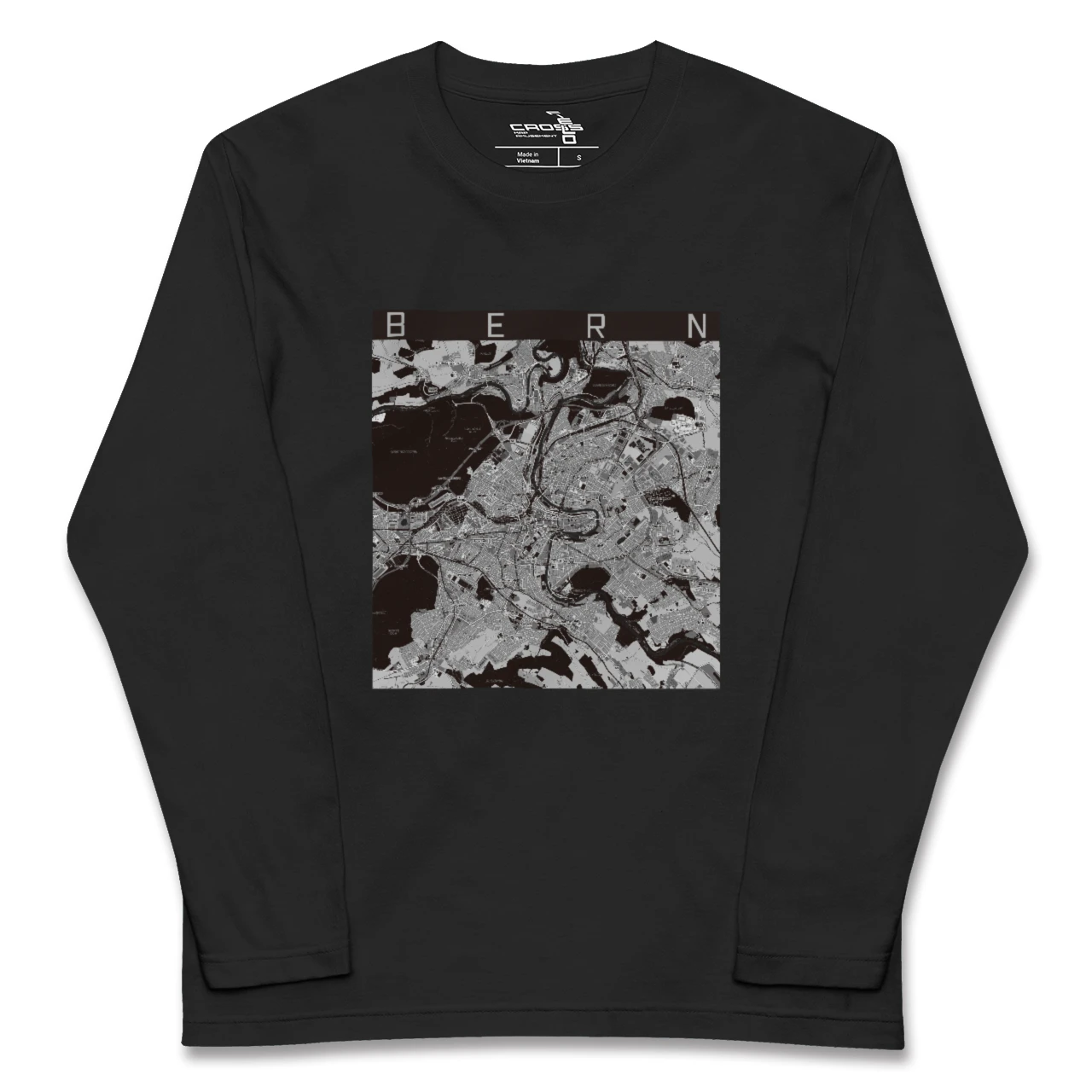 【ベルン(スイス)】地図柄ロングスリーブTシャツ
