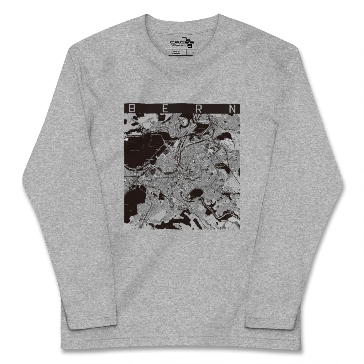 【ベルン(スイス)】地図柄ロングスリーブTシャツ