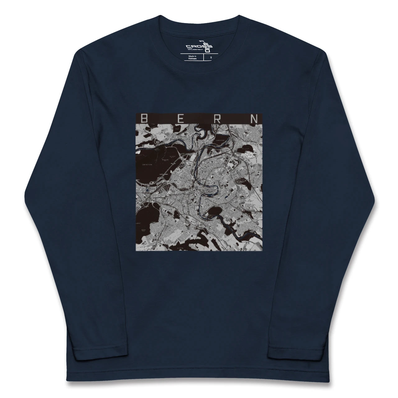 【ベルン(スイス)】地図柄ロングスリーブTシャツ