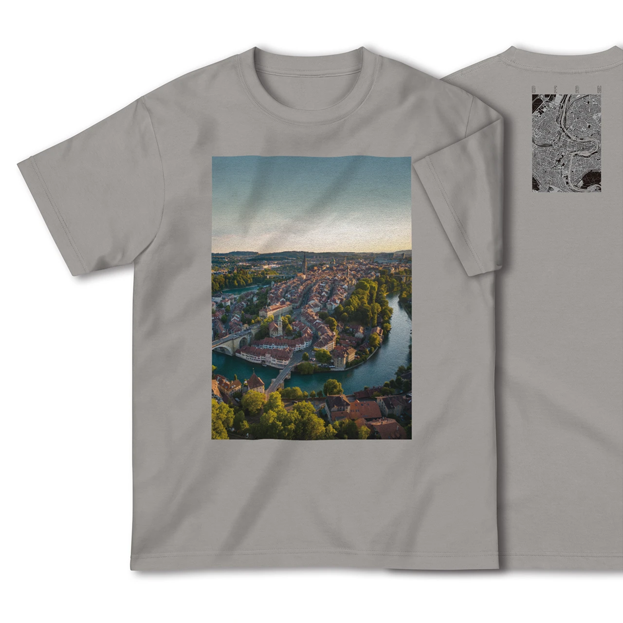 【ベルン(スイス)】Map World ハイクオリティTシャツ