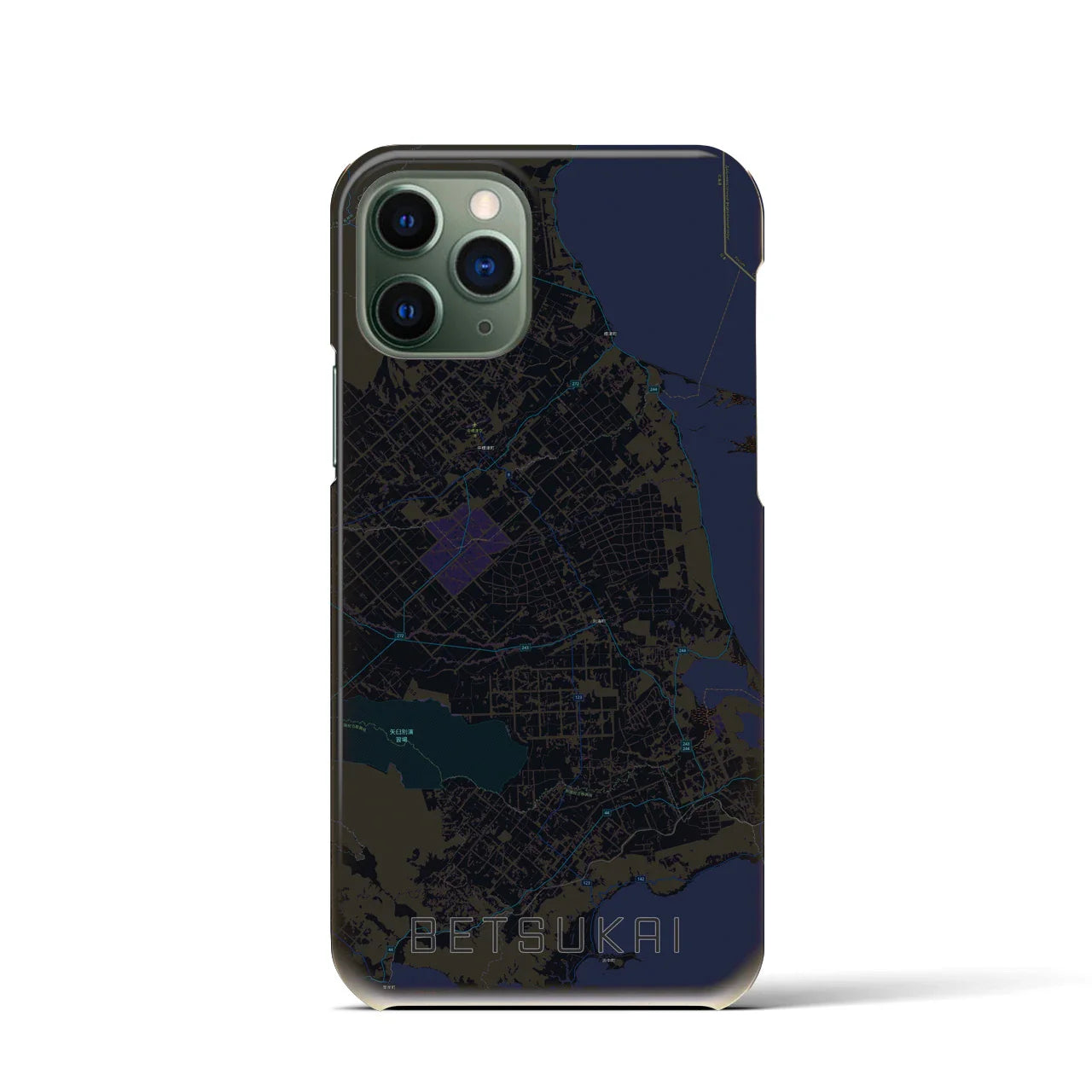 【別海(北海道)】地図柄iPhoneケース(バックカバータイプ)