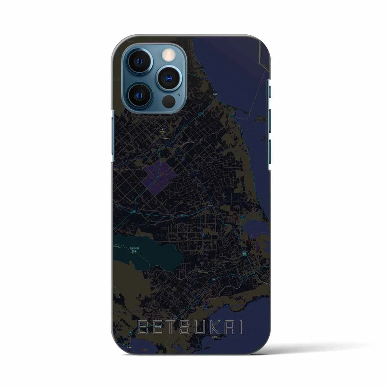 【別海(北海道)】地図柄iPhoneケース(バックカバータイプ)