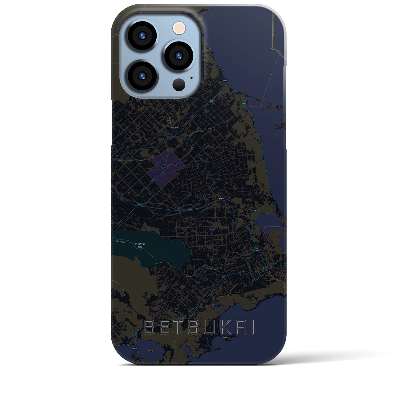【別海(北海道)】地図柄iPhoneケース(バックカバータイプ)