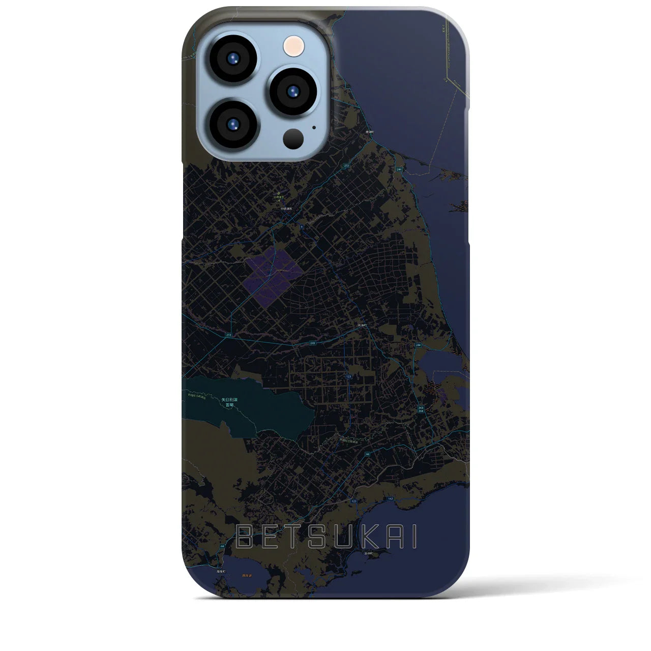 【別海(北海道)】地図柄iPhoneケース(バックカバータイプ)