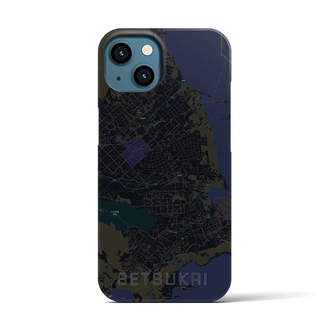 【別海(北海道)】地図柄iPhoneケース(バックカバータイプ)