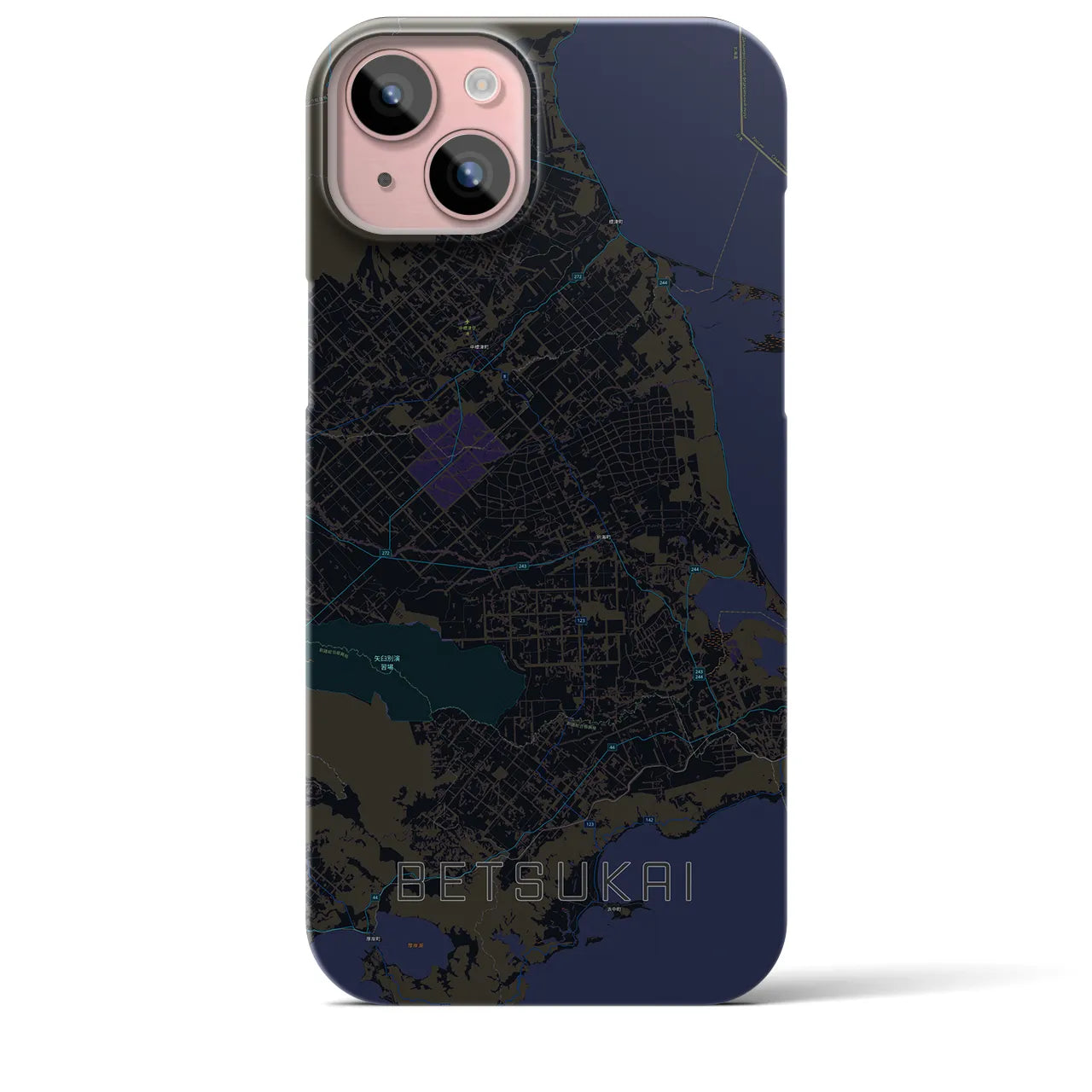 【別海(北海道)】地図柄iPhoneケース(バックカバータイプ)
