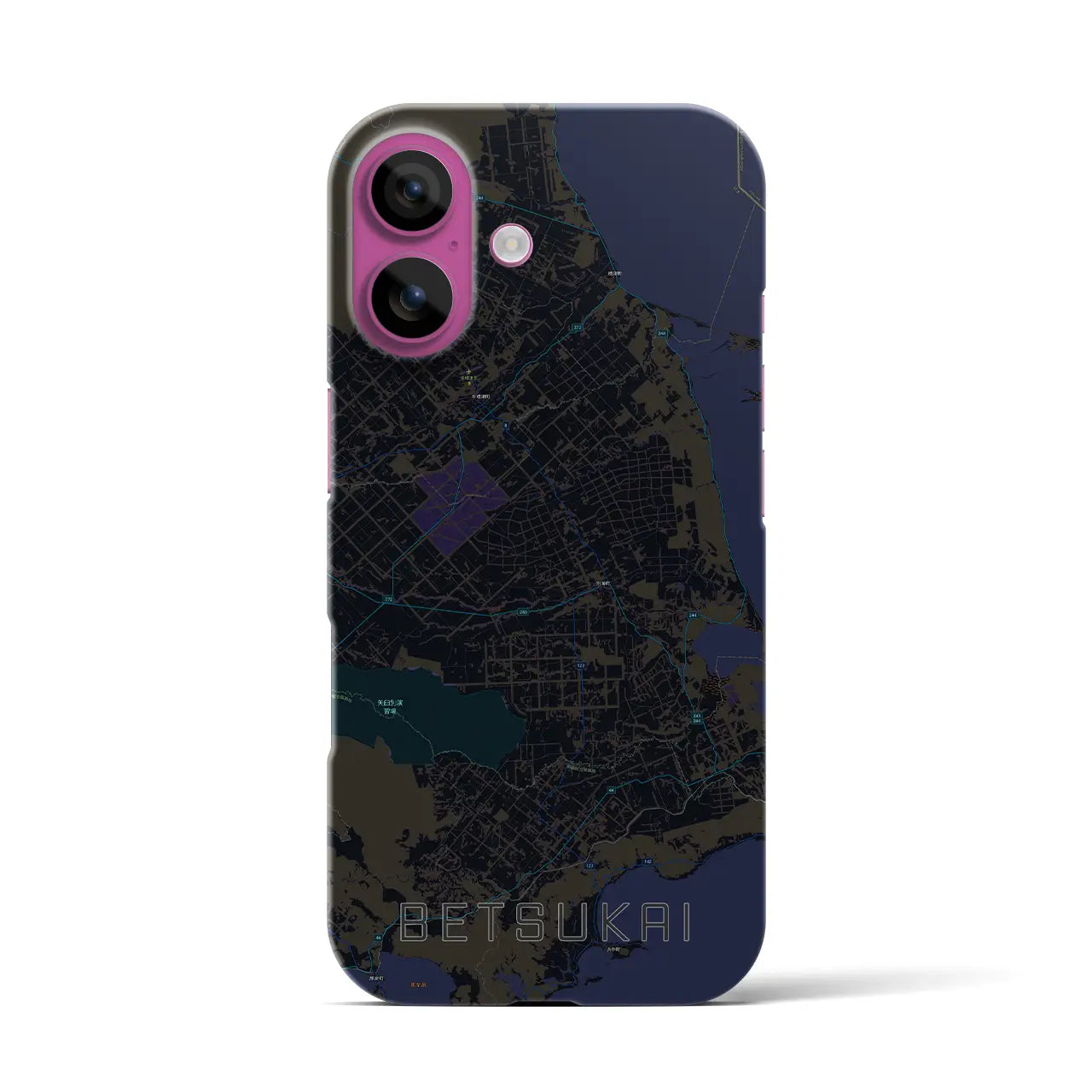 【別海(北海道)】地図柄iPhoneケース(バックカバータイプ)