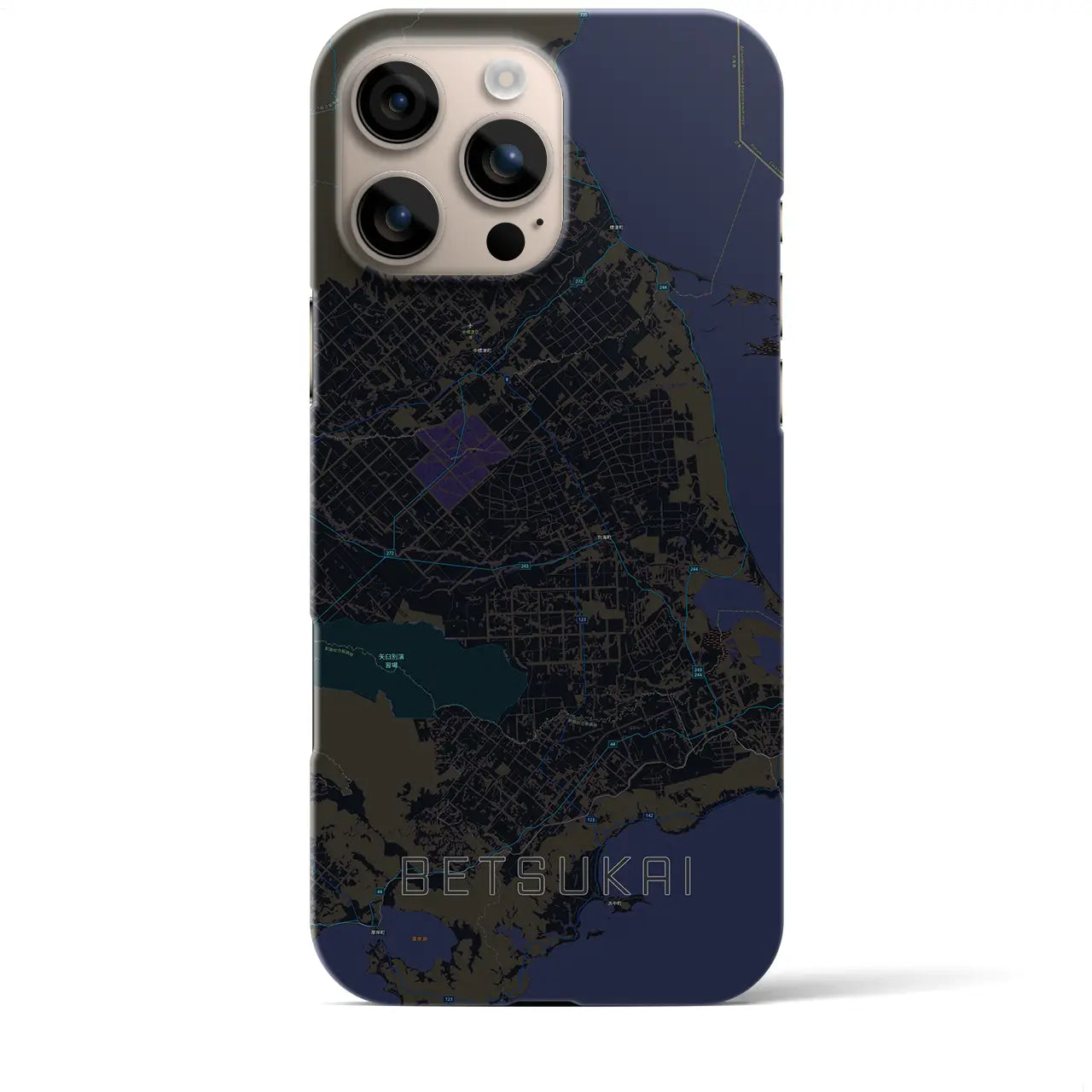 【別海(北海道)】地図柄iPhoneケース(バックカバータイプ)