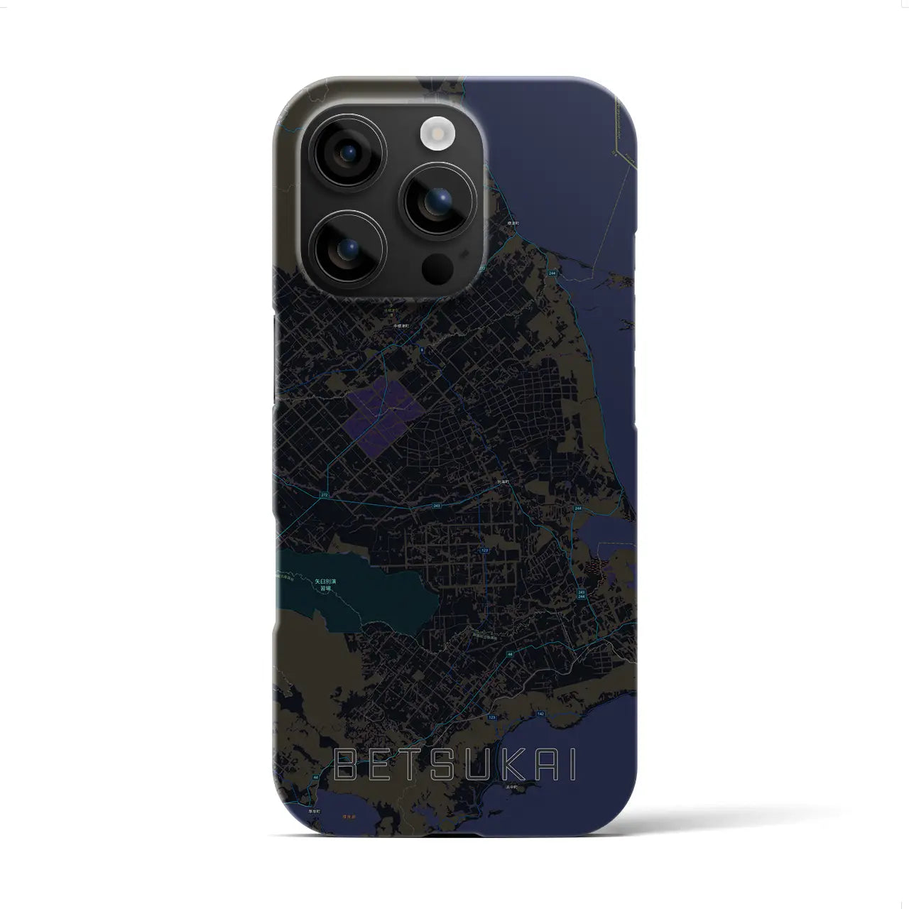 【別海(北海道)】地図柄iPhoneケース(バックカバータイプ)