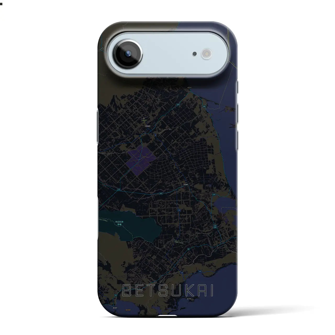 【別海(北海道)】地図柄iPhoneケース(バックカバータイプ)
