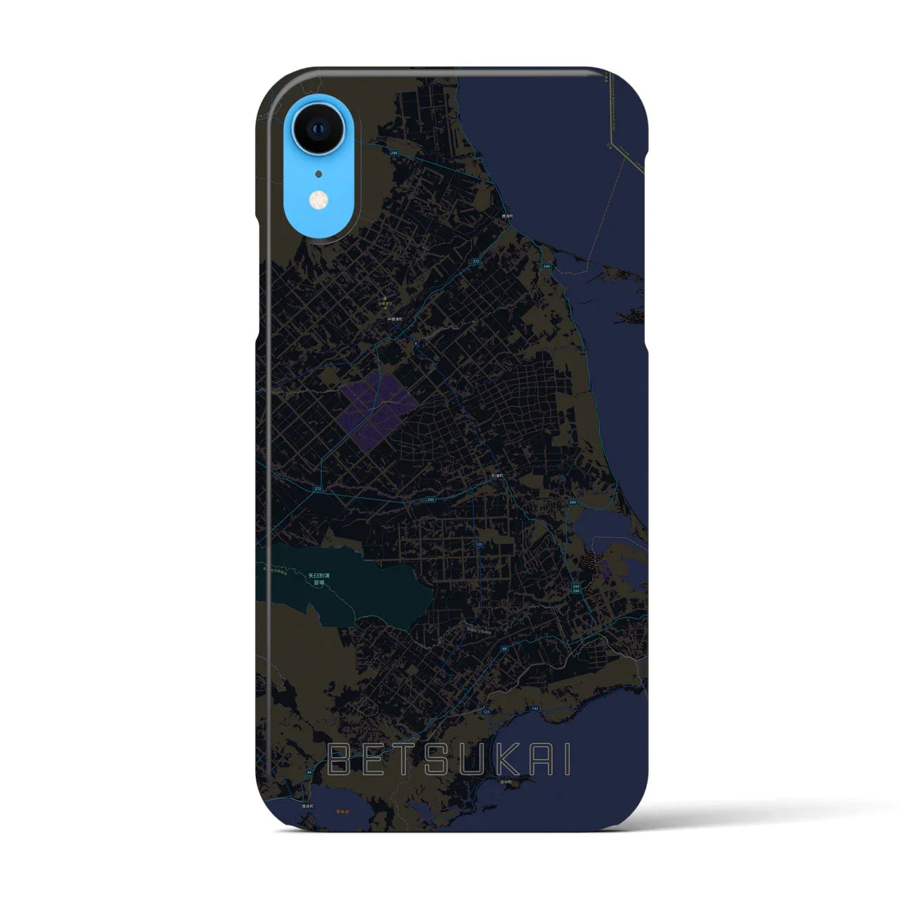 【別海(北海道)】地図柄iPhoneケース(バックカバータイプ)