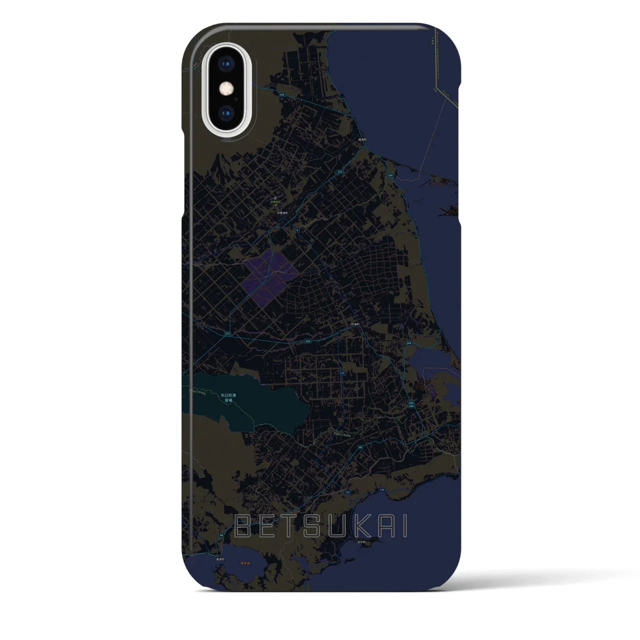 【別海(北海道)】地図柄iPhoneケース(バックカバータイプ)