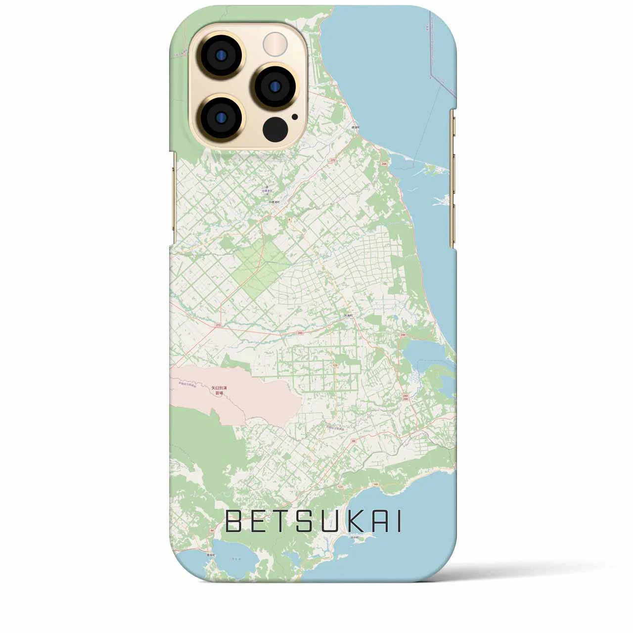 【別海(北海道)】地図柄iPhoneケース(バックカバータイプ)