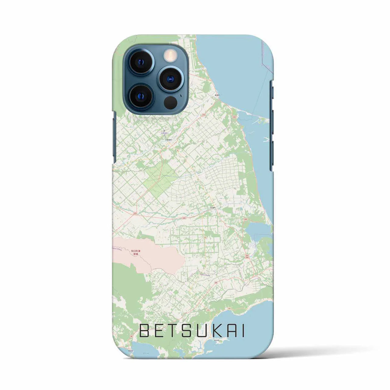 【別海(北海道)】地図柄iPhoneケース(バックカバータイプ)