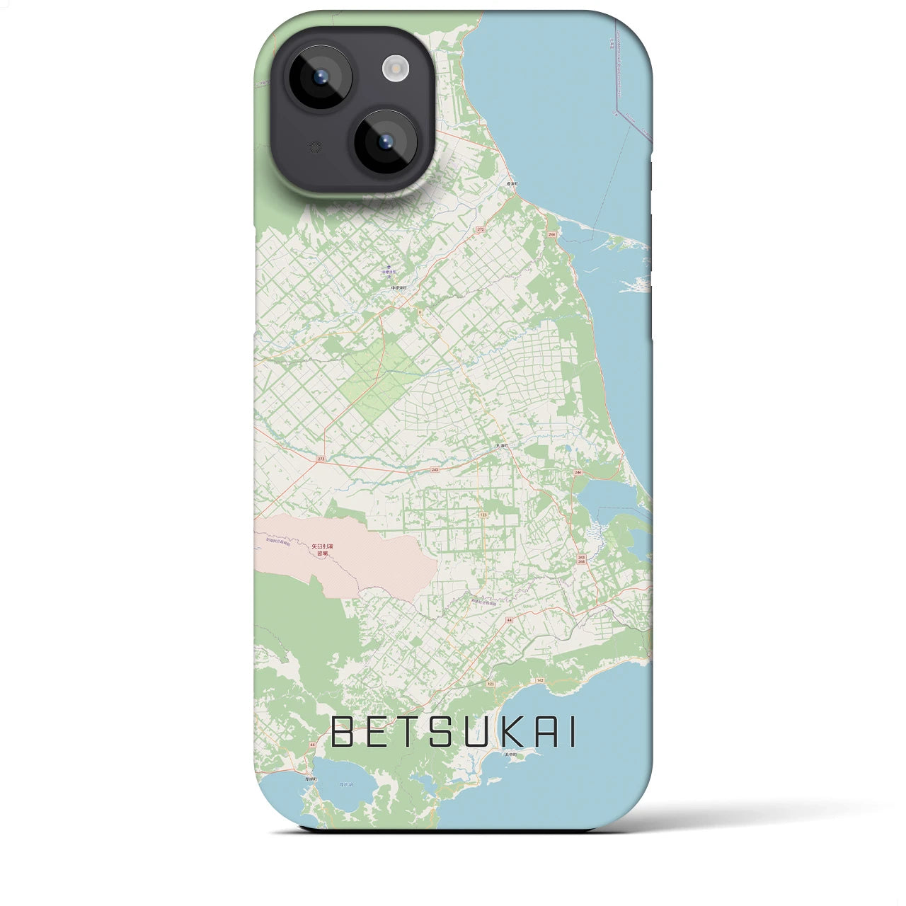 【別海(北海道)】地図柄iPhoneケース(バックカバータイプ)