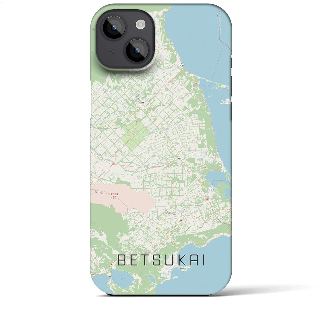 【別海(北海道)】地図柄iPhoneケース(バックカバータイプ)