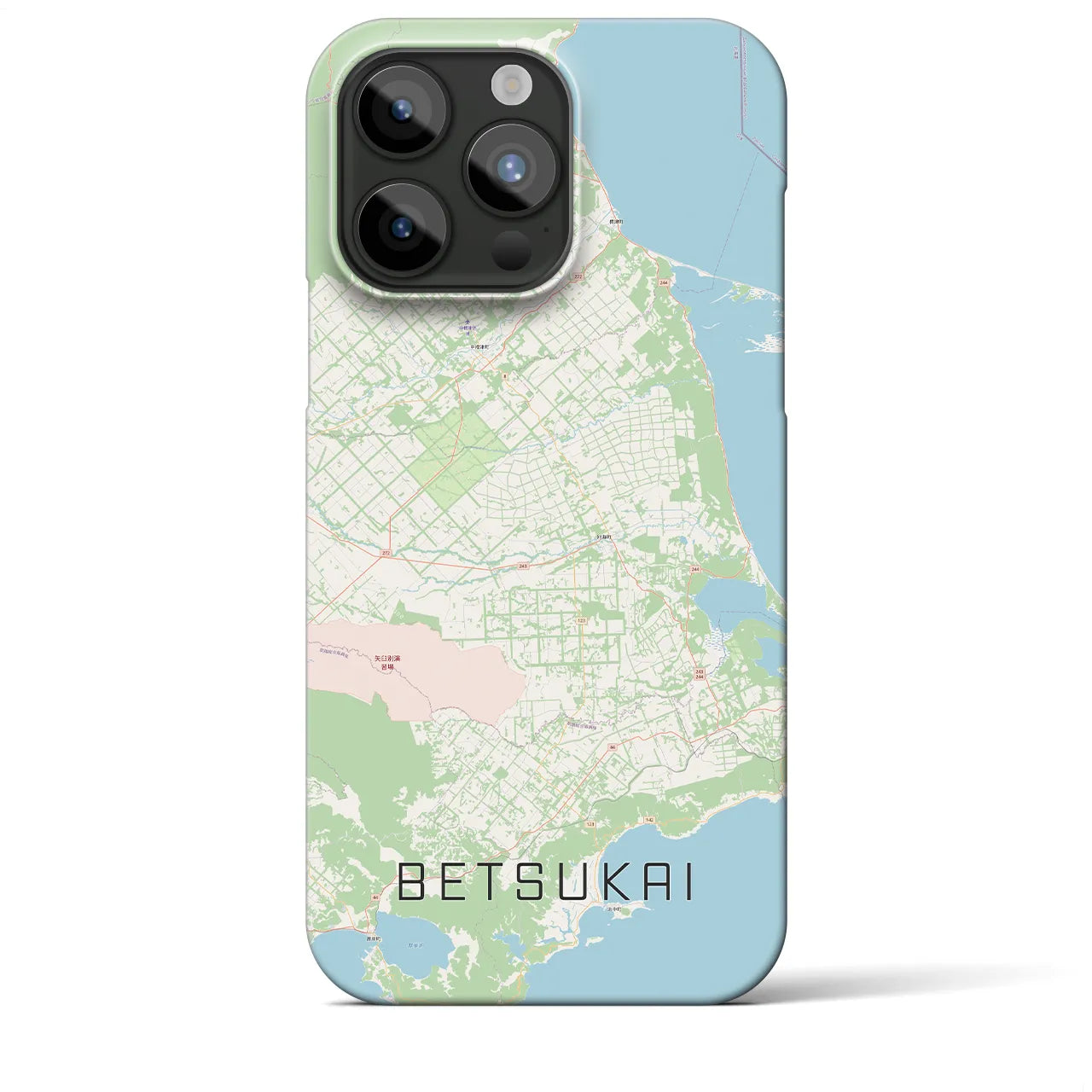 【別海(北海道)】地図柄iPhoneケース(バックカバータイプ)