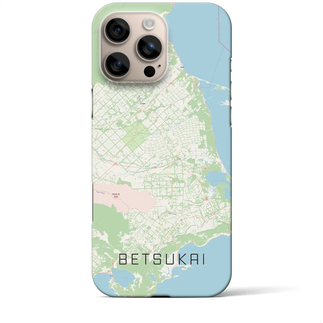【別海(北海道)】地図柄iPhoneケース(バックカバータイプ)