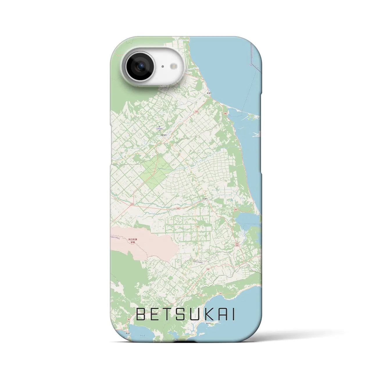 【別海(北海道)】地図柄iPhoneケース(バックカバータイプ)