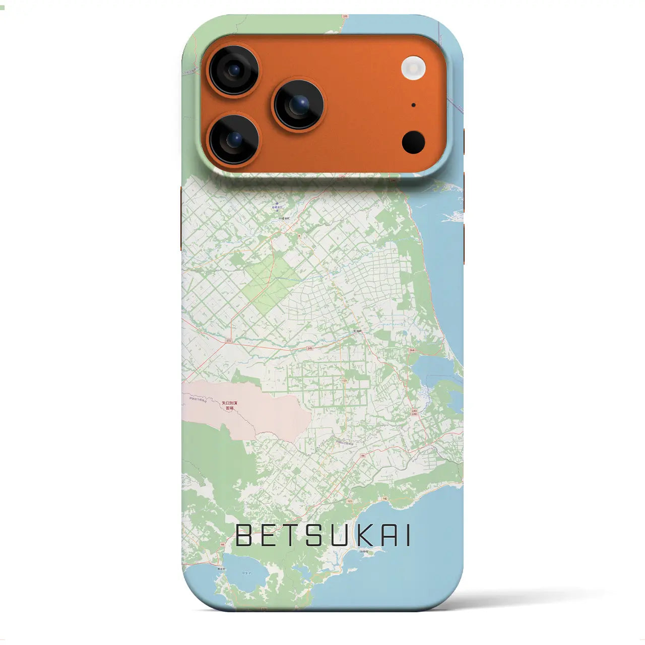 【別海(北海道)】地図柄iPhoneケース(バックカバータイプ)