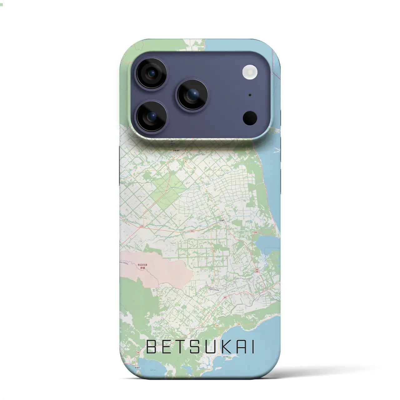 【別海(北海道)】地図柄iPhoneケース(バックカバータイプ)
