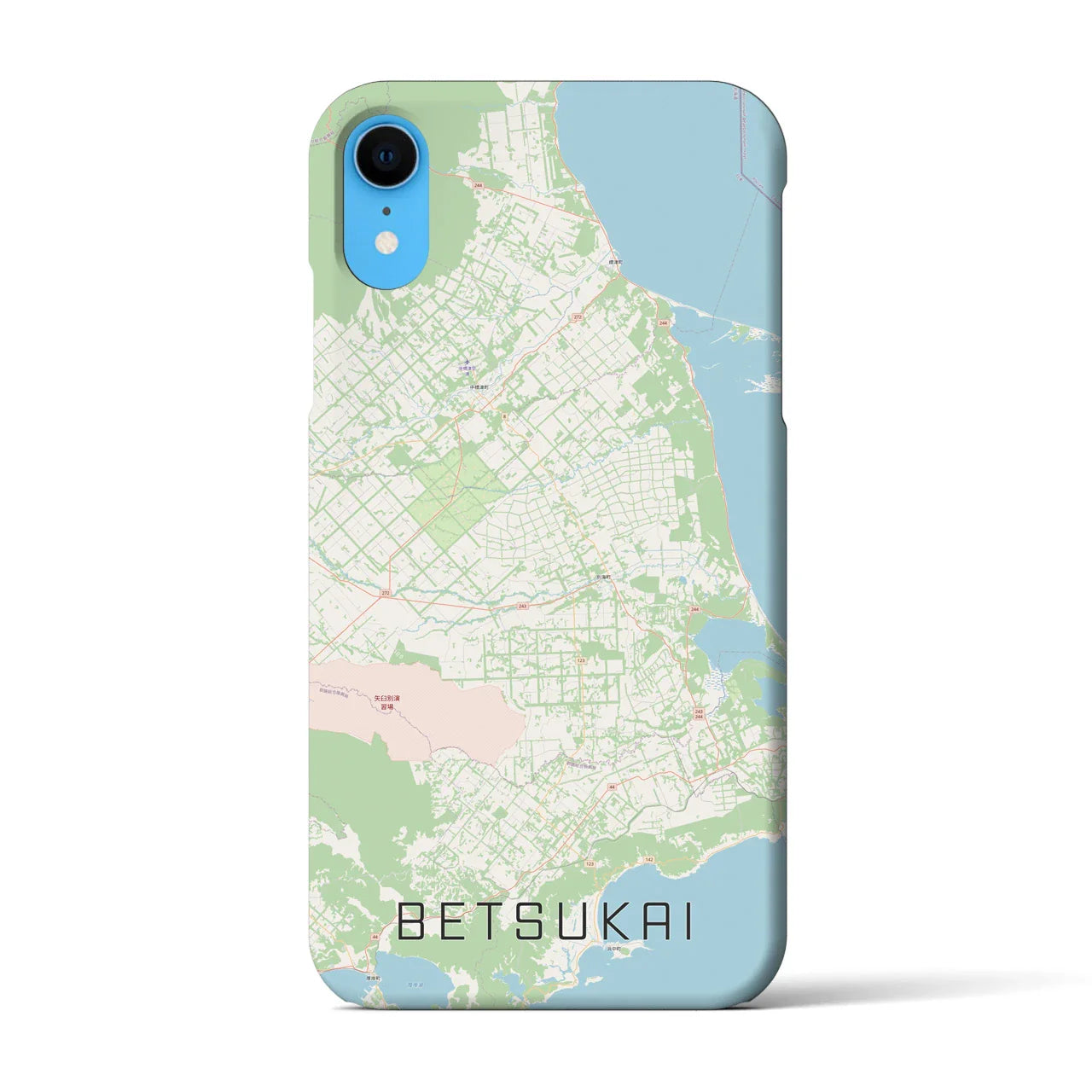 【別海(北海道)】地図柄iPhoneケース(バックカバータイプ)