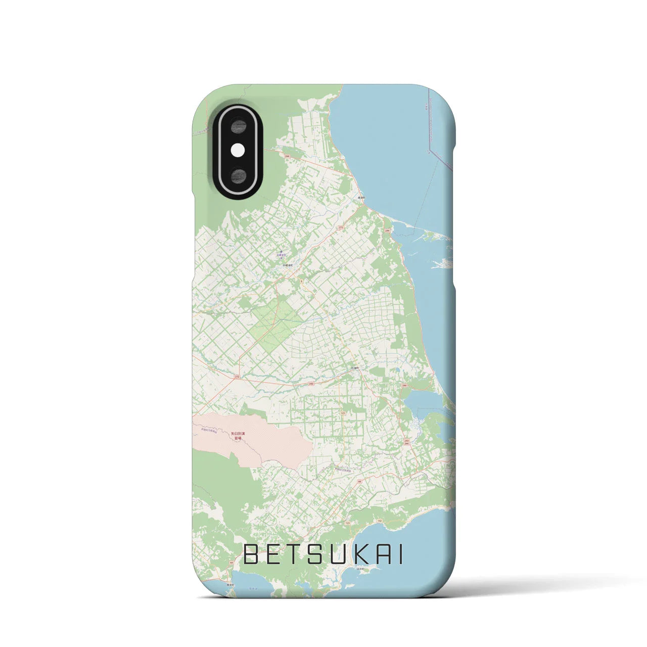 【別海(北海道)】地図柄iPhoneケース(バックカバータイプ)