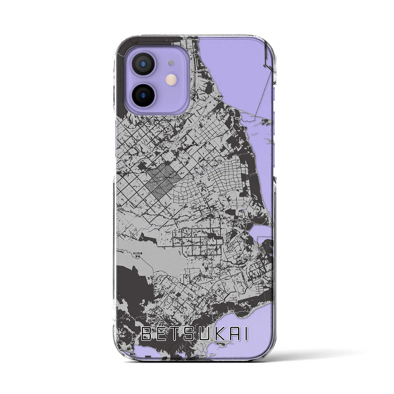 【別海(北海道)】地図柄iPhoneケース(クリアタイプ)