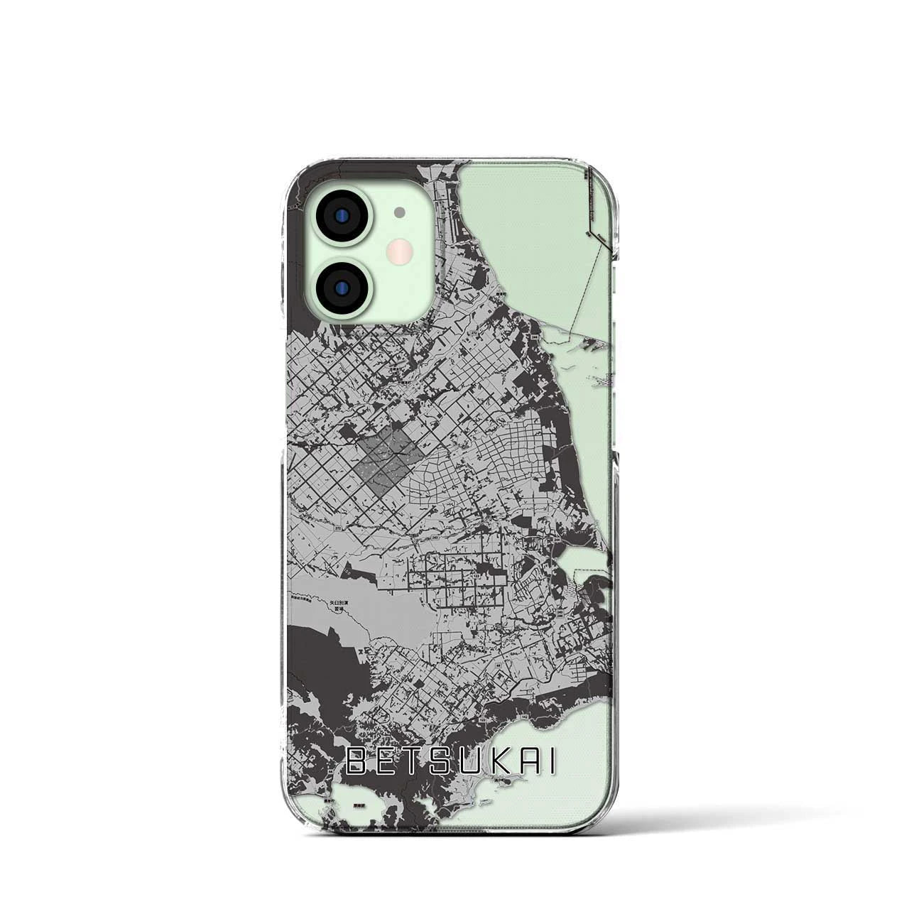 【別海(北海道)】地図柄iPhoneケース(クリアタイプ)