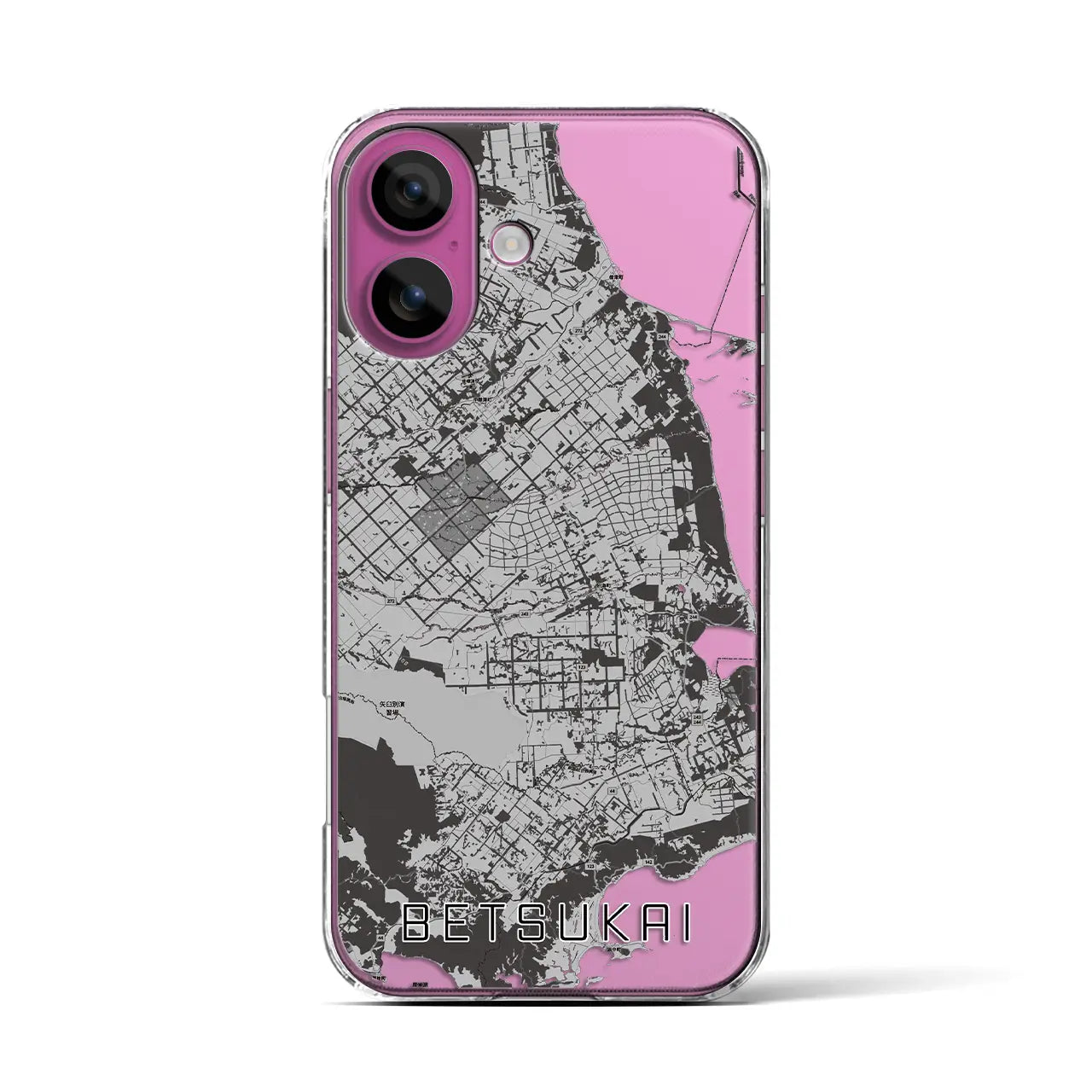 【別海(北海道)】地図柄iPhoneケース(クリアタイプ)