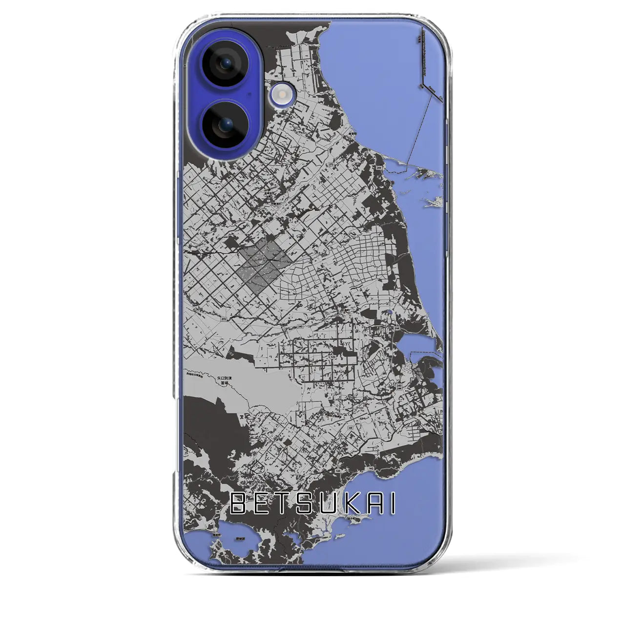 【別海(北海道)】地図柄iPhoneケース(クリアタイプ)