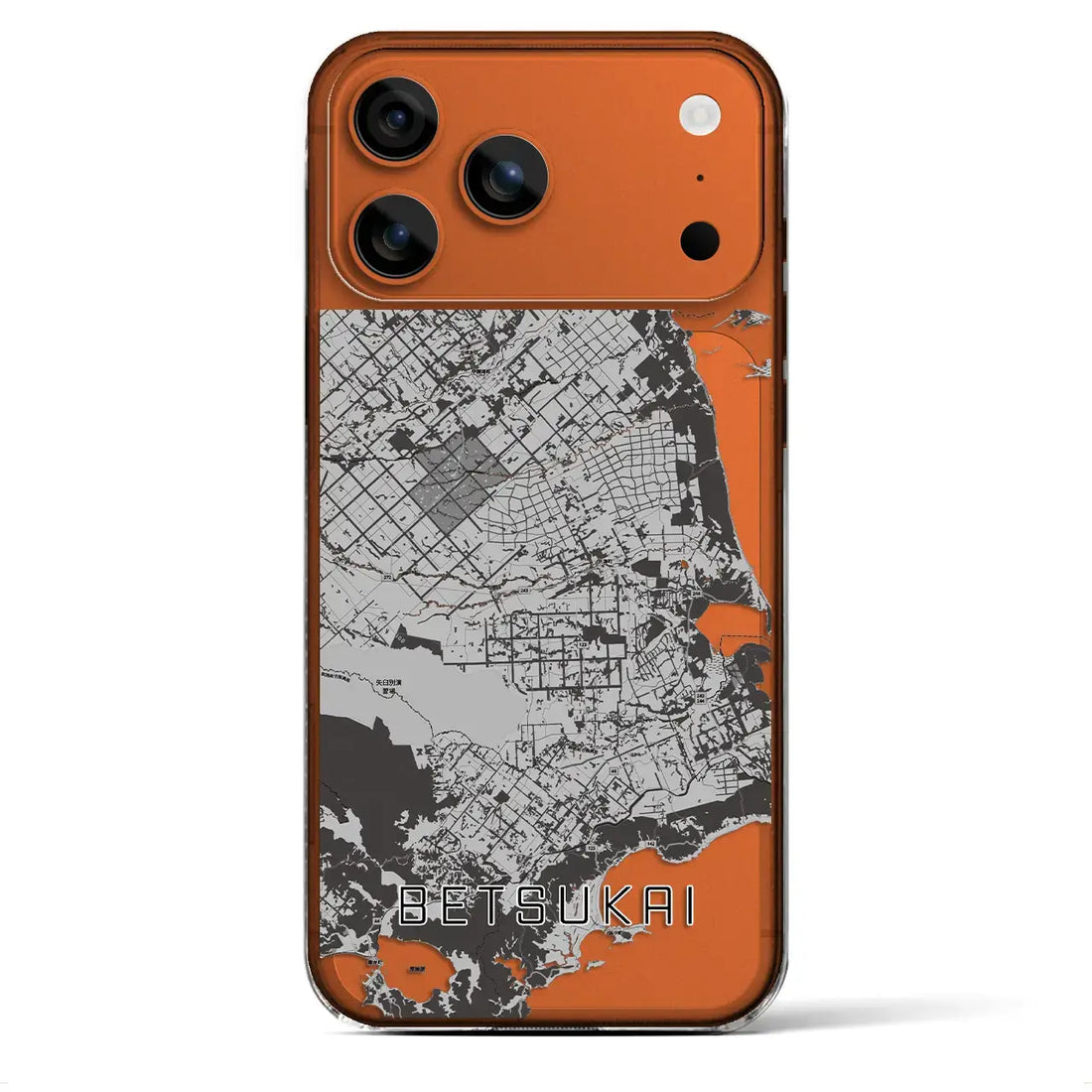 【別海(北海道)】地図柄iPhoneケース(クリアタイプ)