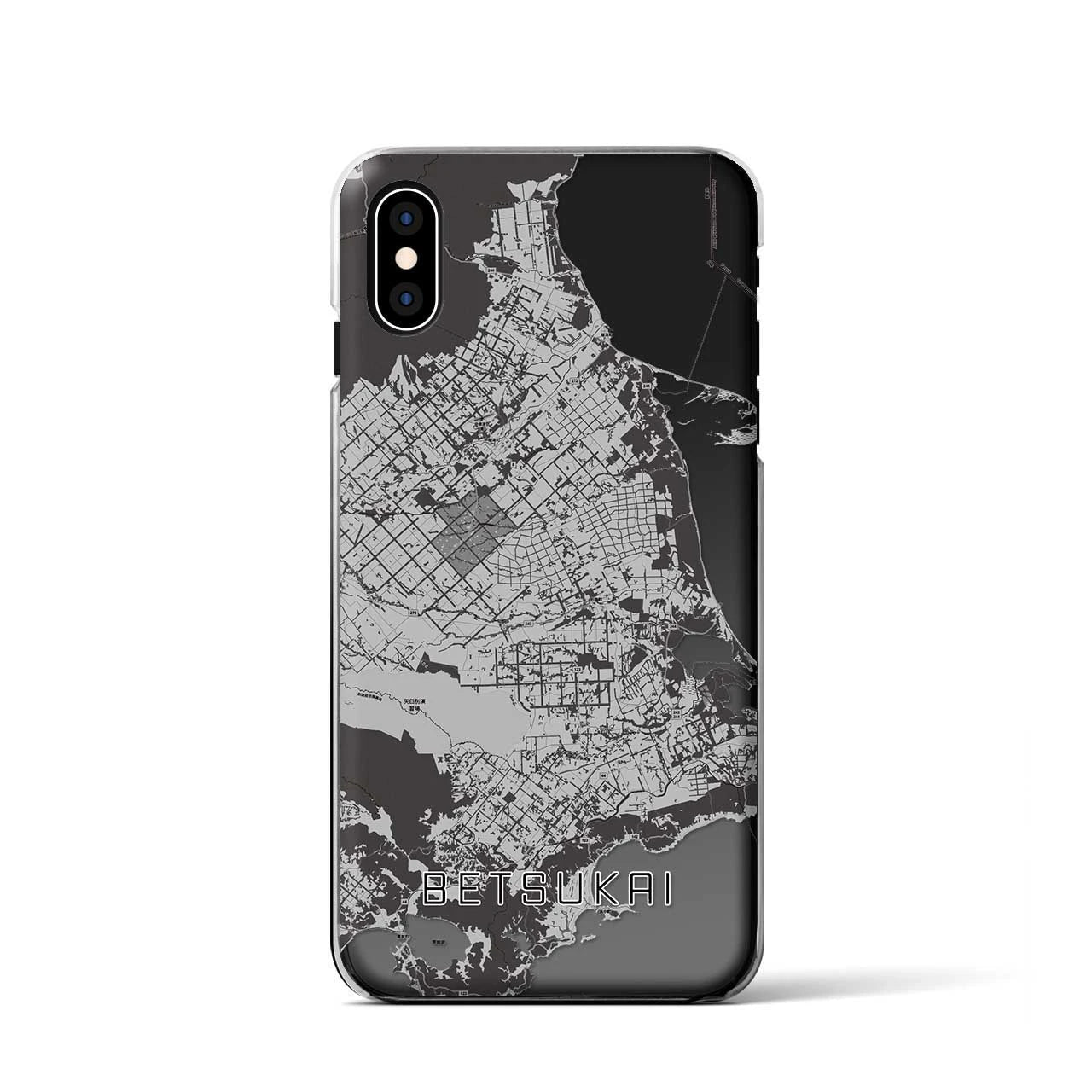 【別海(北海道)】地図柄iPhoneケース(クリアタイプ)