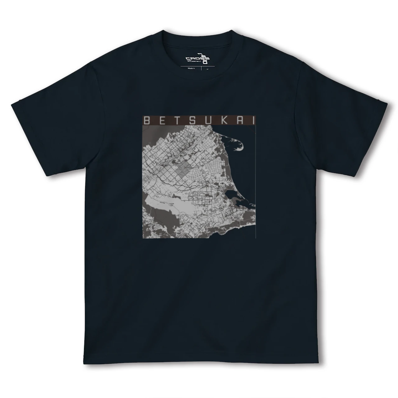 【別海(北海道)】地図柄ヘビーウェイトTシャツ