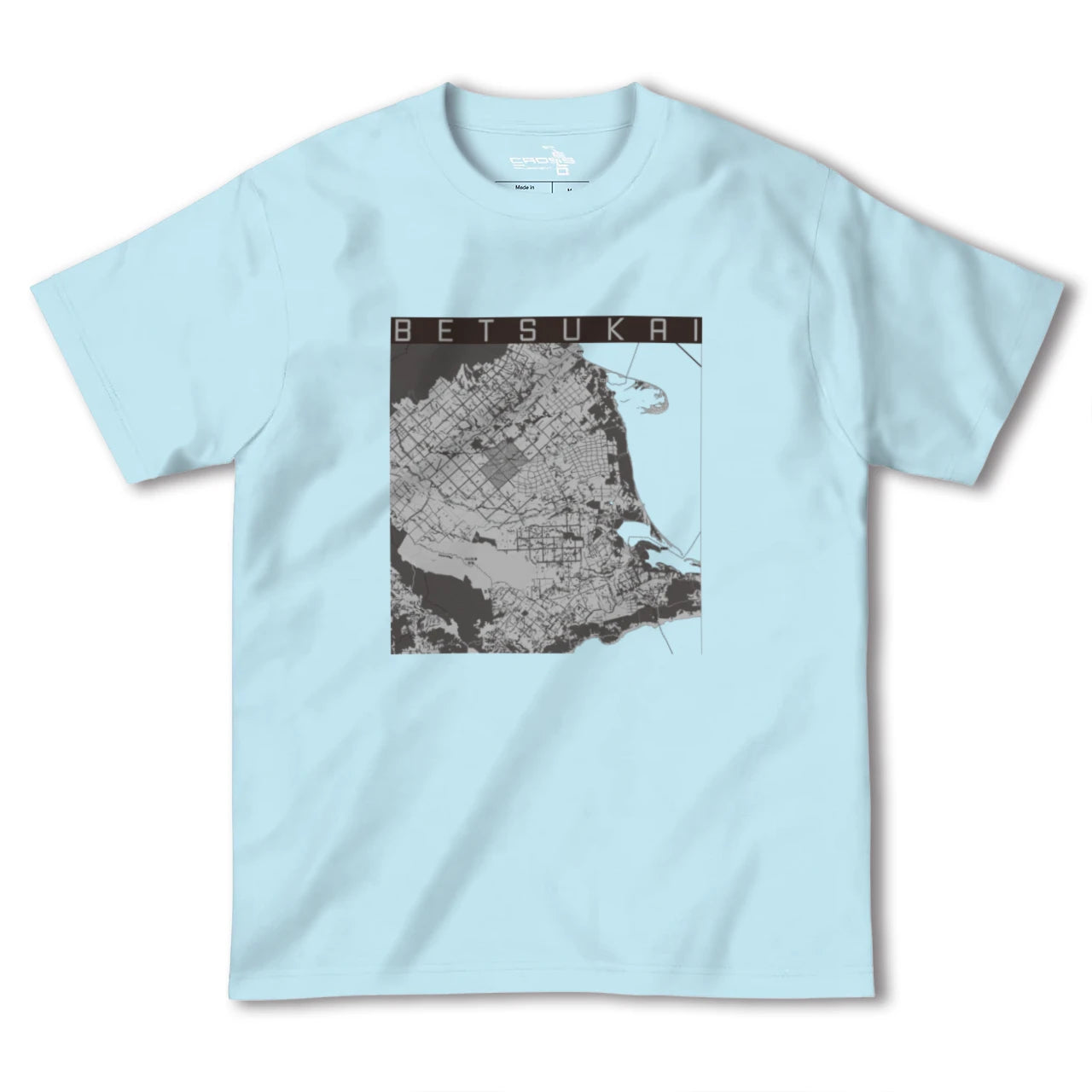 【別海(北海道)】地図柄ヘビーウェイトTシャツ