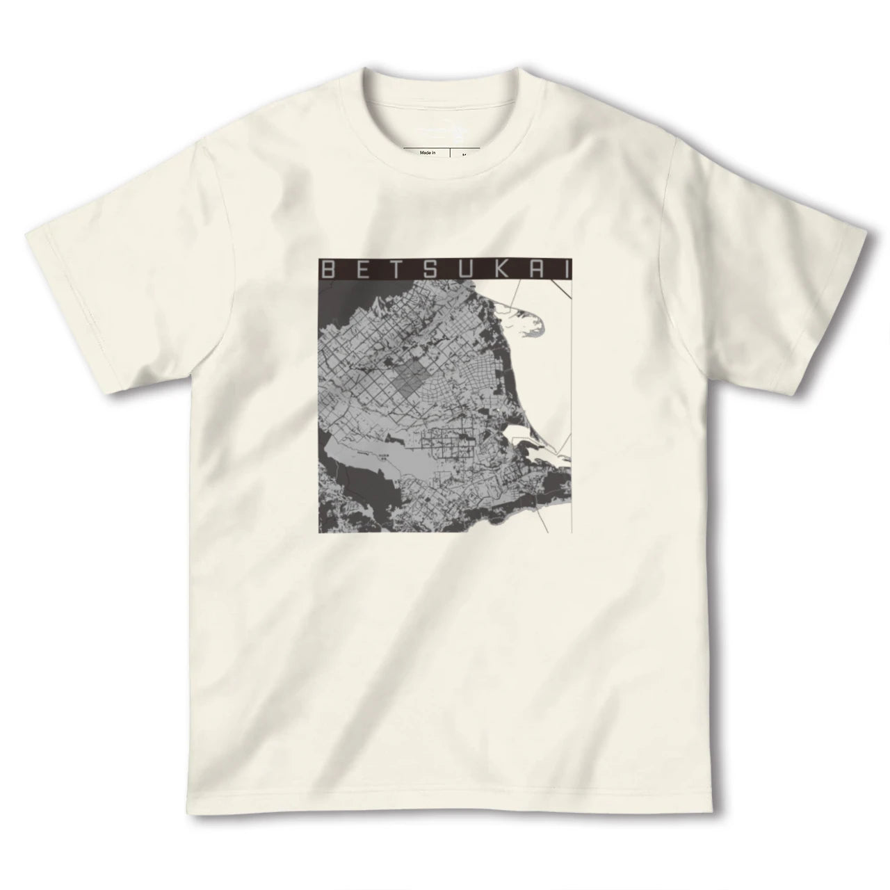 【別海(北海道)】地図柄ヘビーウェイトTシャツ