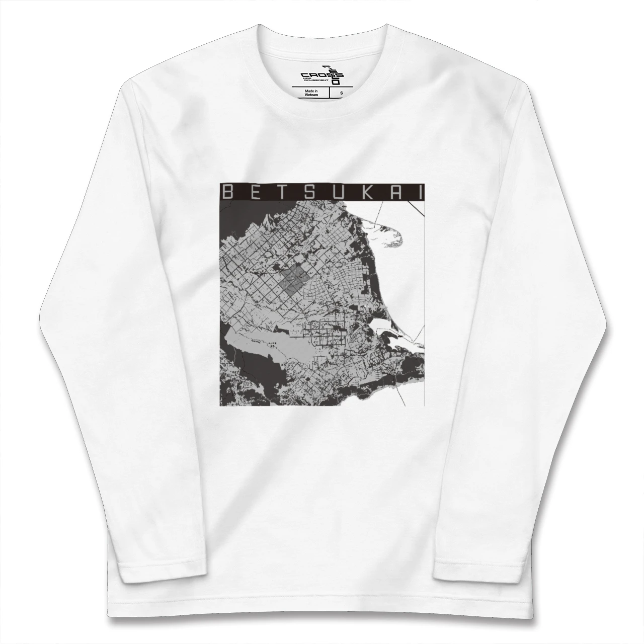 【別海(北海道)】地図柄ロングスリーブTシャツ