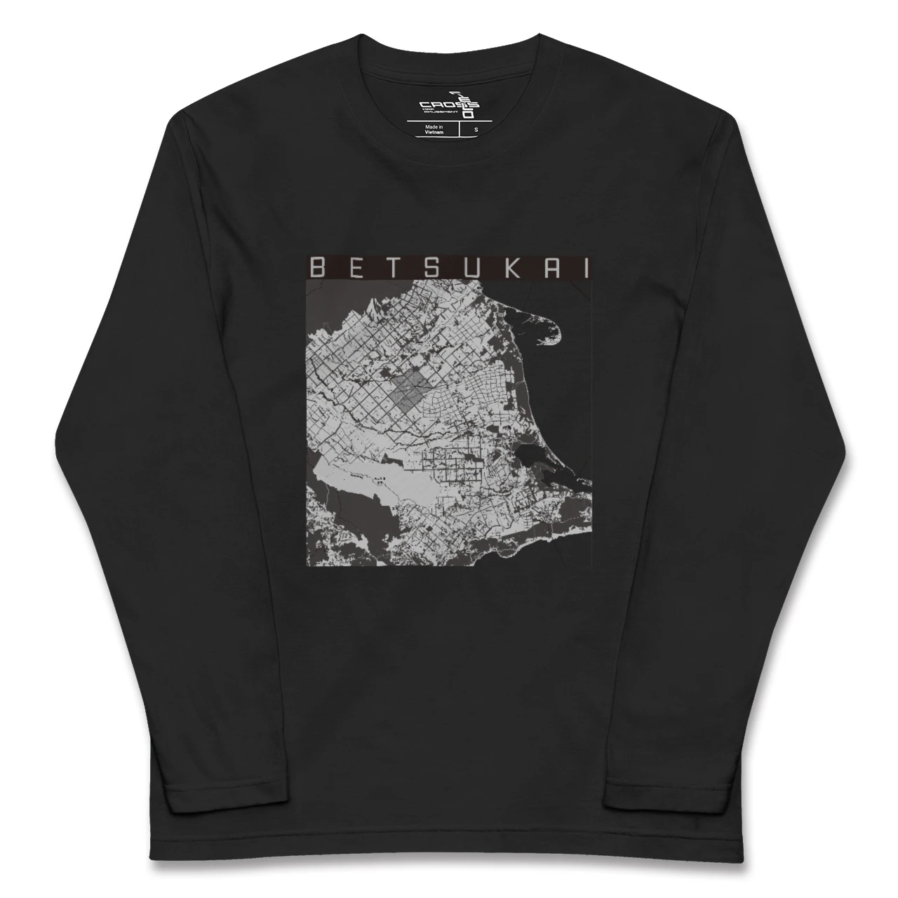 【別海(北海道)】地図柄ロングスリーブTシャツ