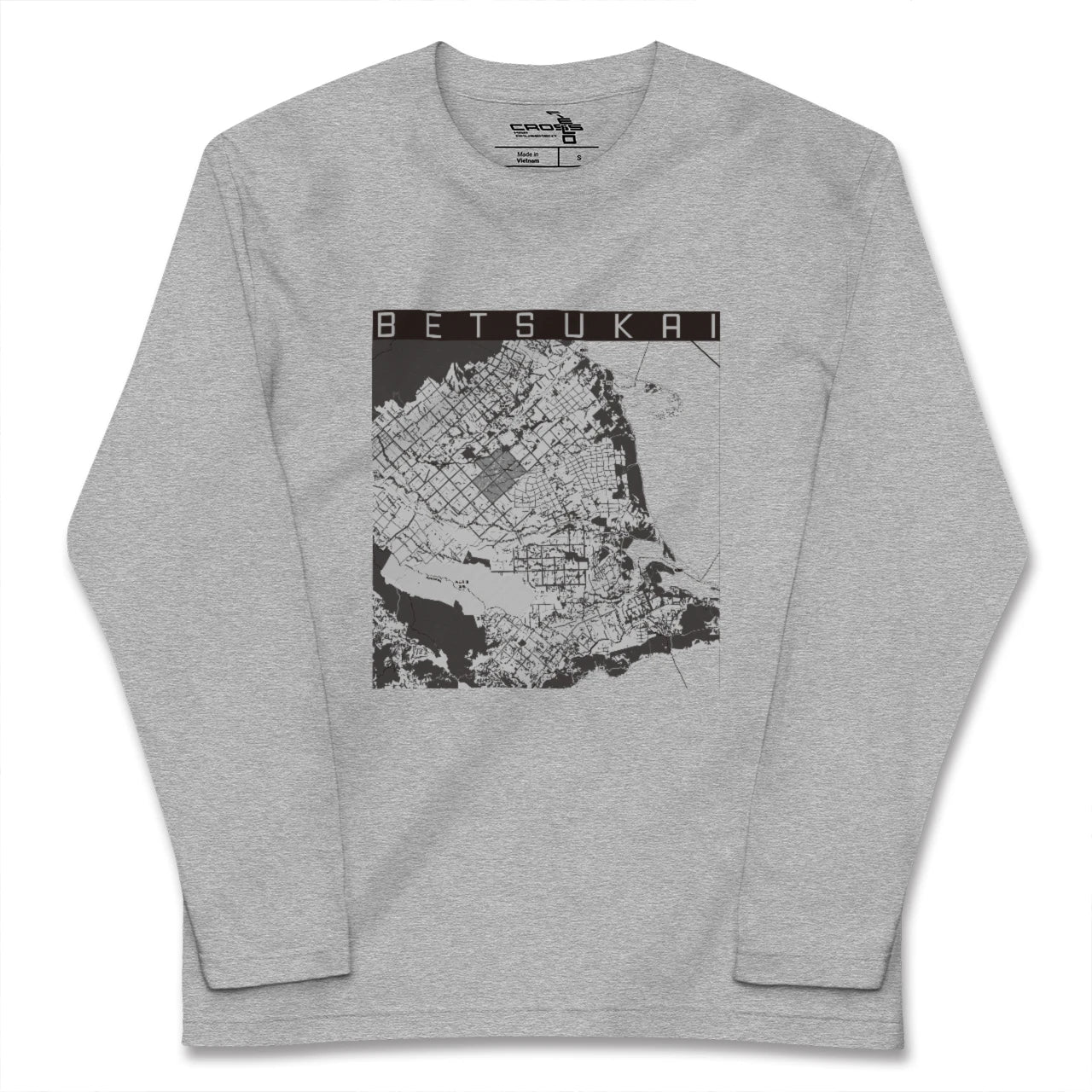 【別海(北海道)】地図柄ロングスリーブTシャツ