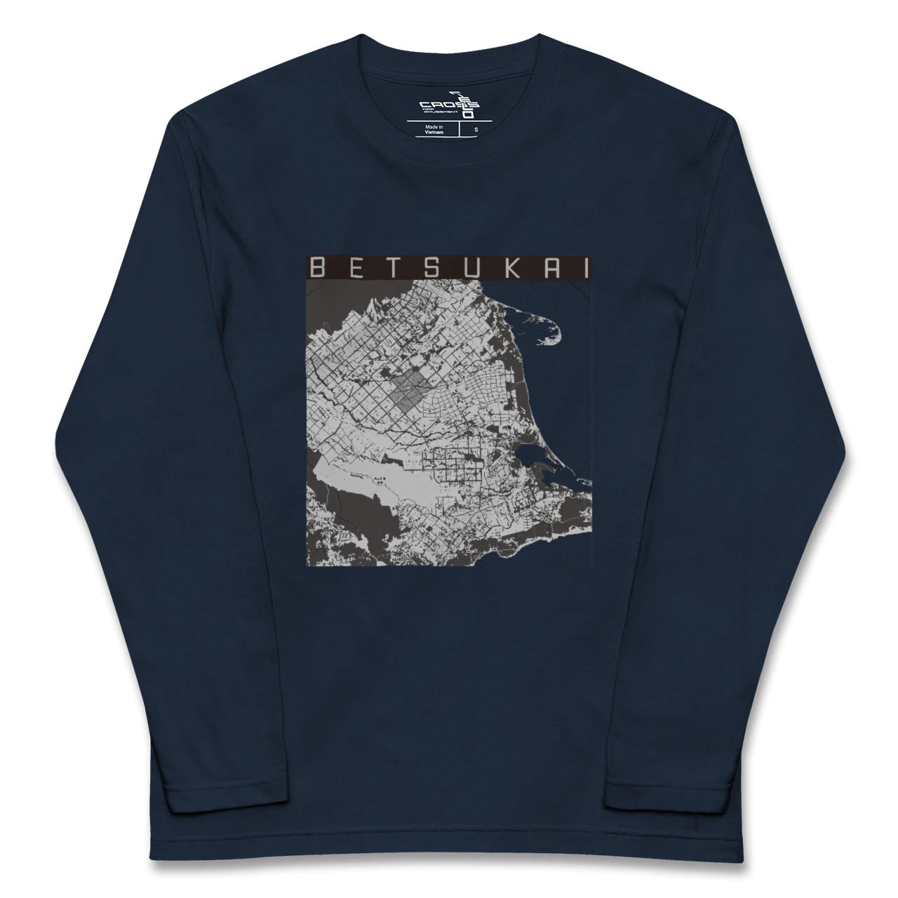 【別海(北海道)】地図柄ロングスリーブTシャツ