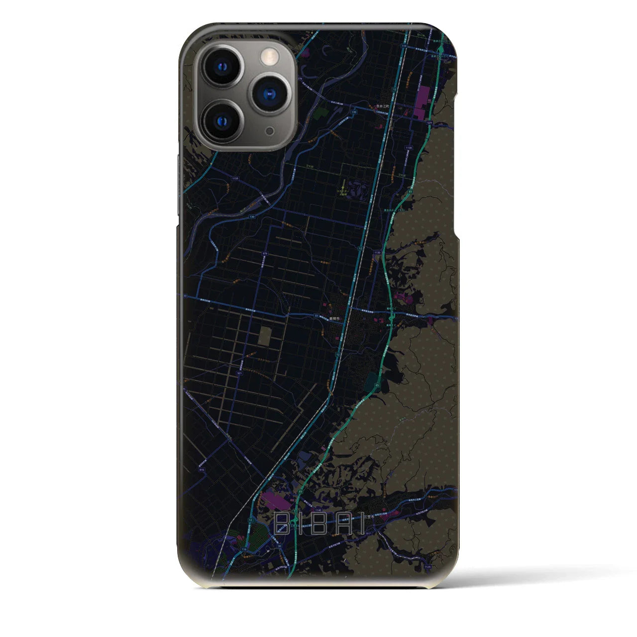 【美唄(北海道)】地図柄iPhoneケース(バックカバータイプ)