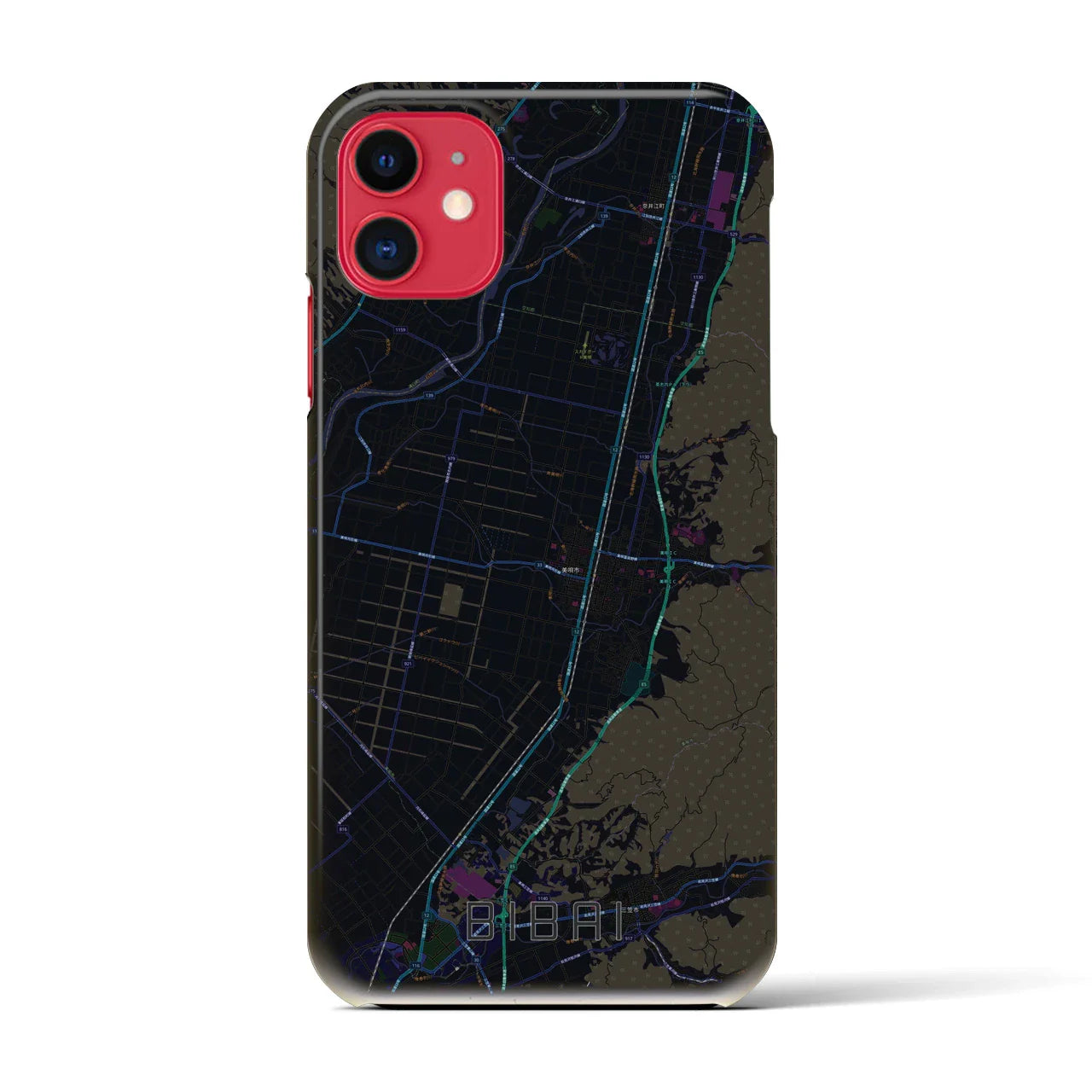 【美唄(北海道)】地図柄iPhoneケース(バックカバータイプ)
