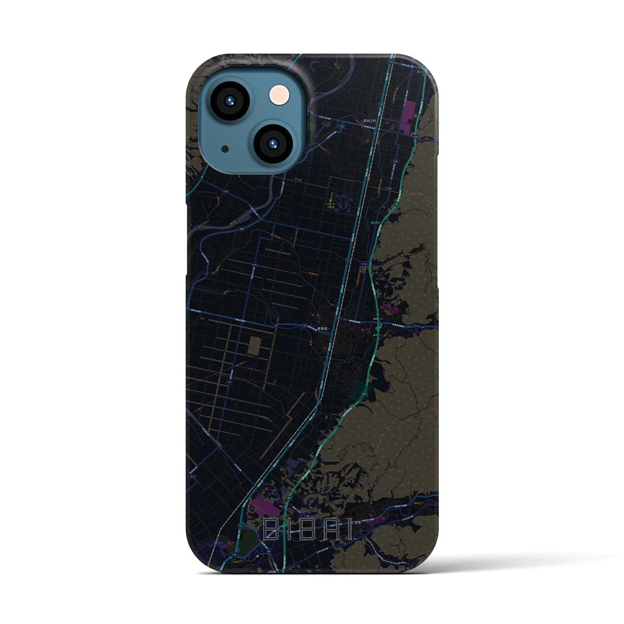 【美唄(北海道)】地図柄iPhoneケース(バックカバータイプ)
