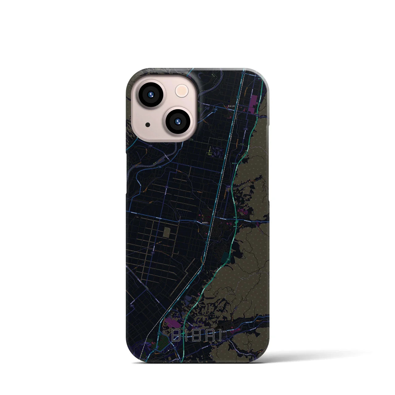 【美唄(北海道)】地図柄iPhoneケース(バックカバータイプ)
