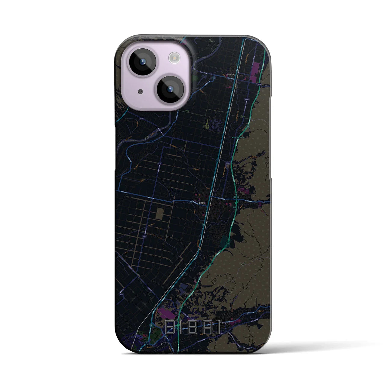 【美唄(北海道)】地図柄iPhoneケース(バックカバータイプ)