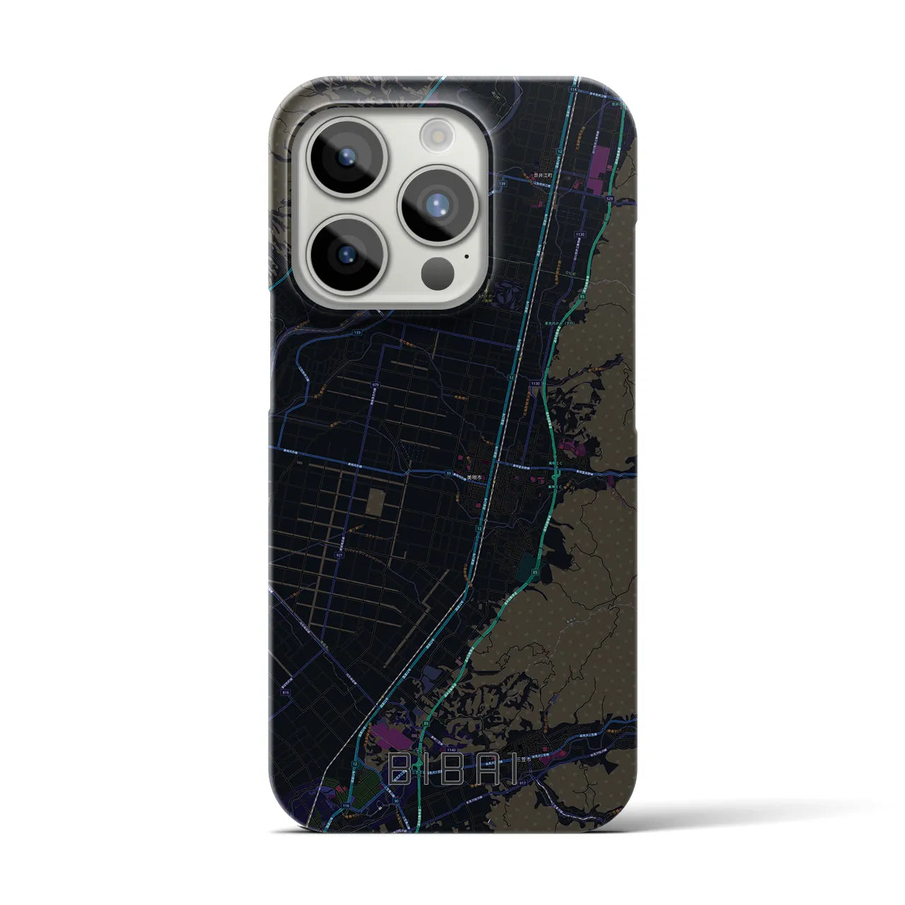 【美唄(北海道)】地図柄iPhoneケース(バックカバータイプ)