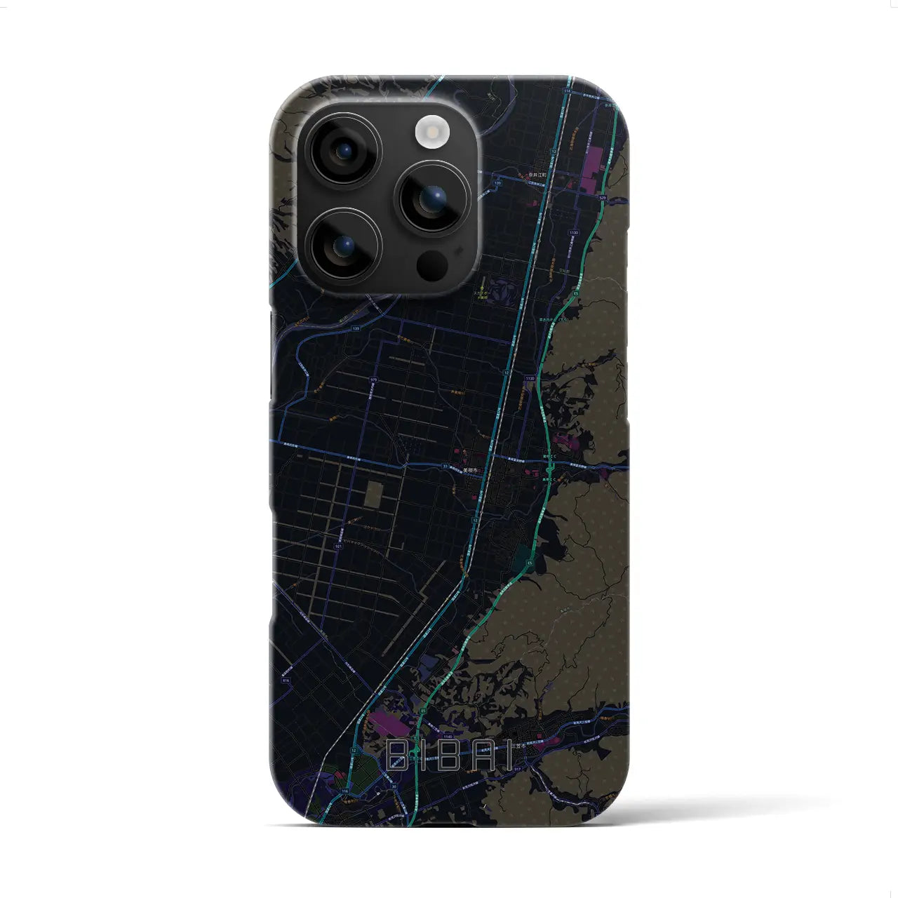 【美唄(北海道)】地図柄iPhoneケース(バックカバータイプ)