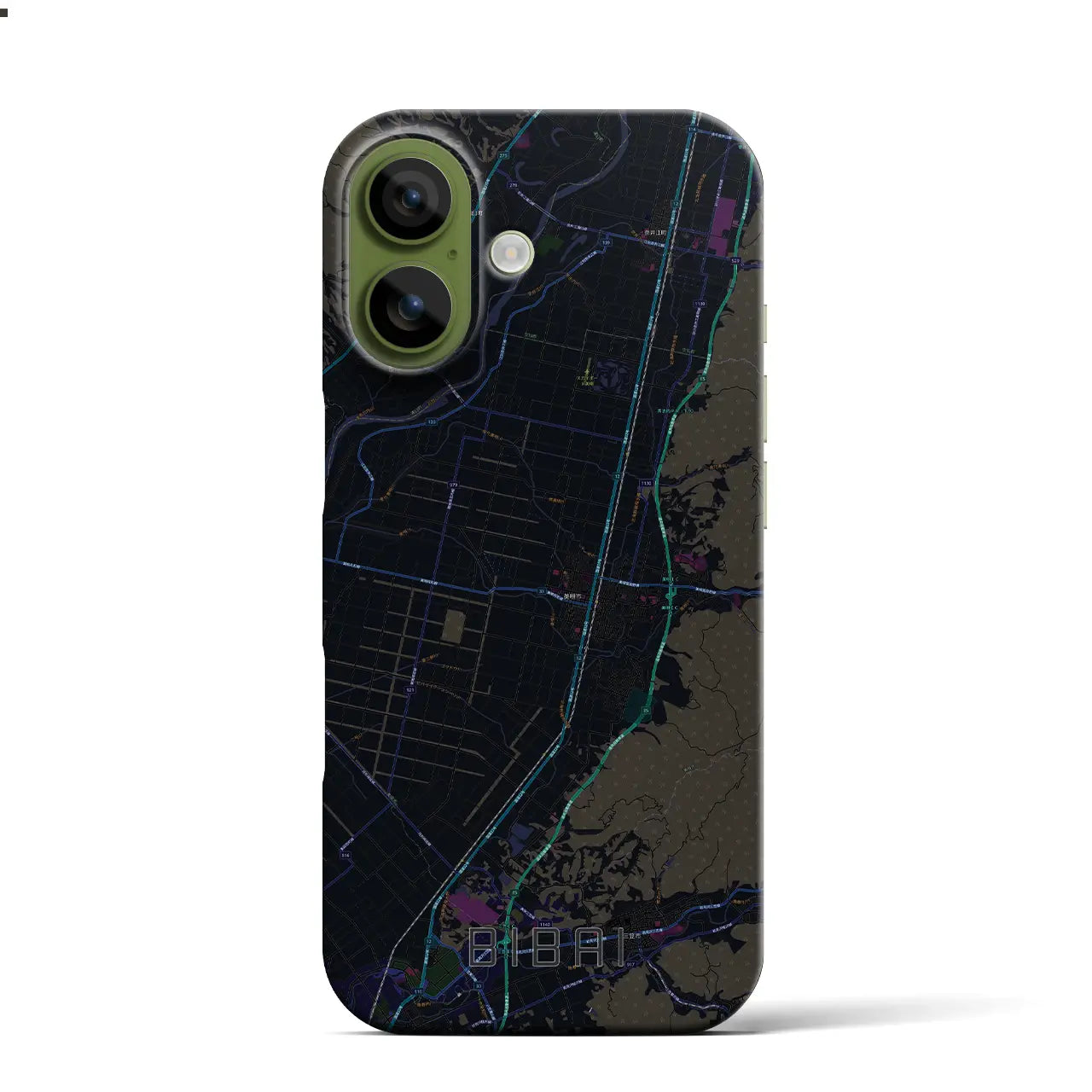 【美唄(北海道)】地図柄iPhoneケース(バックカバータイプ)