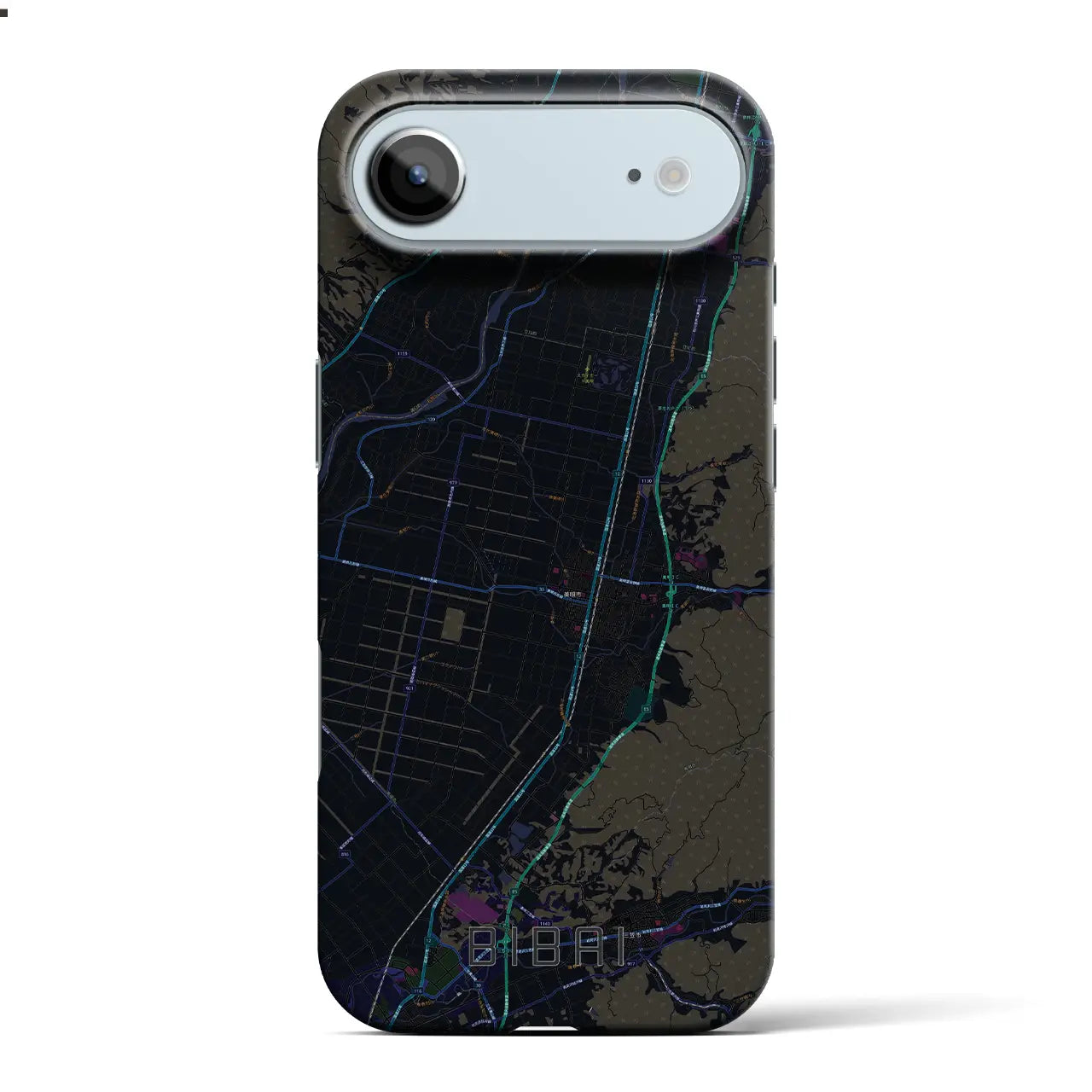 【美唄(北海道)】地図柄iPhoneケース(バックカバータイプ)