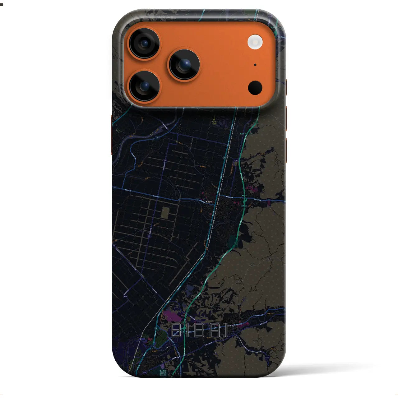 【美唄(北海道)】地図柄iPhoneケース(バックカバータイプ)
